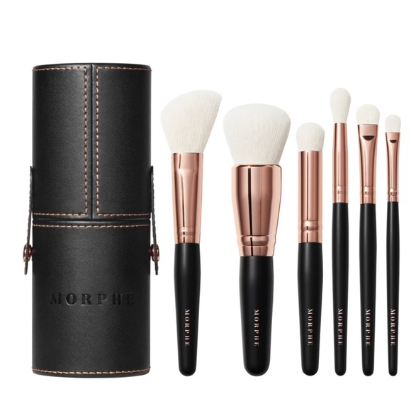 Morphe Rose Away 6-piece Travel Brush Set + Tubby - Picture 2 of 8